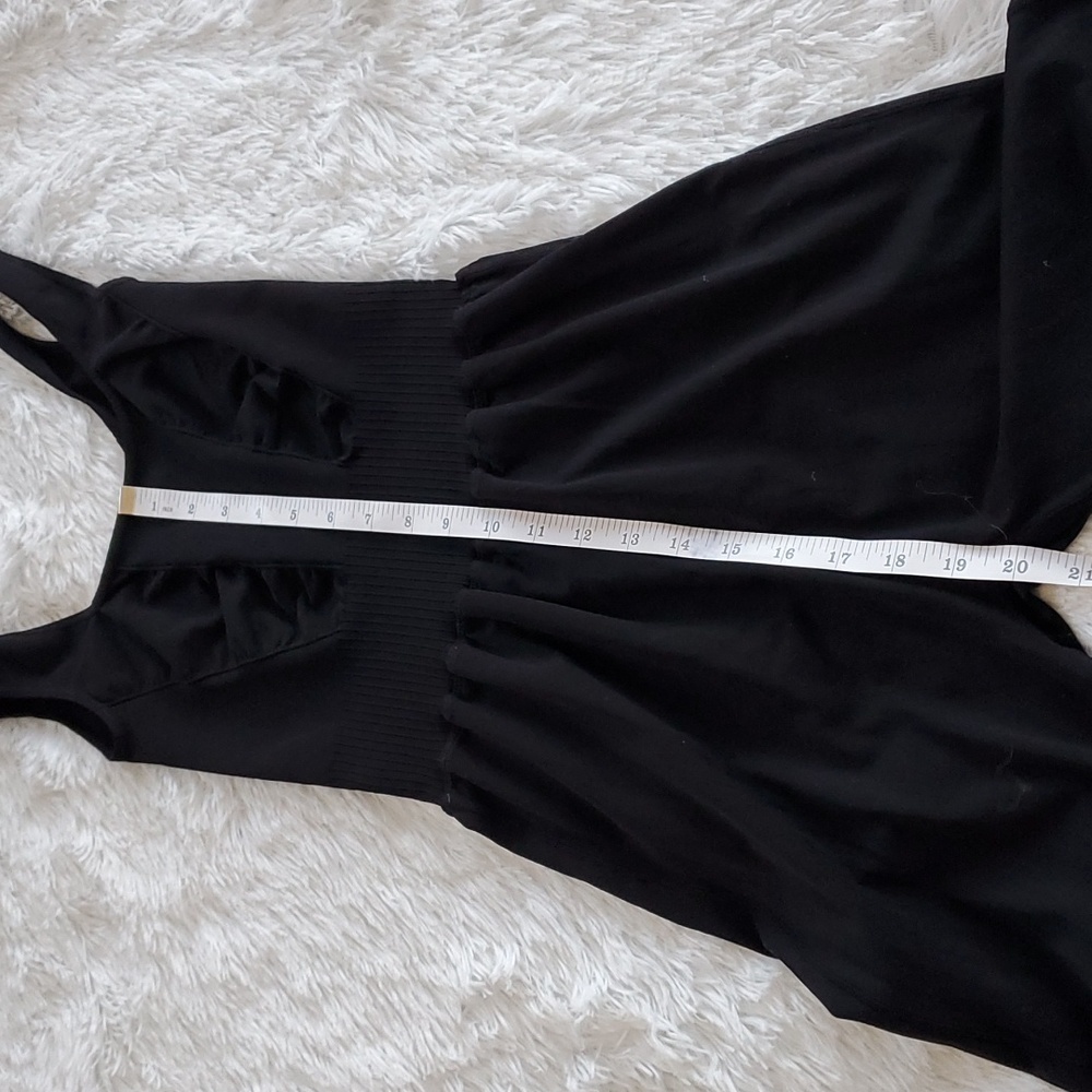 Free People Good Karma Flared Onesie Solid Black - Picture 7 of 13